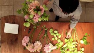 [jardin du I'llony PARIS] How to make bouquet 003 ブーケの束ね方