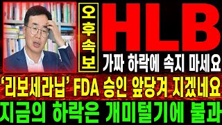 [HLB 주가전망] 가짜 하락에 속지 마세요 '리보세라닙' FDA 승인 앞당겨 지겠네요 지금의 하락은 개미털기에 불과 | 강산