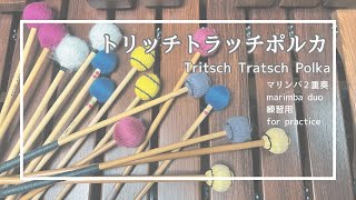 トリッチ・トラッチ・ポルカ　マリンバ２重奏 Tritsch Tratsch Polka Marimba