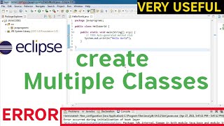 Error occurred during initialization of boot layer eclipse | How to create multiple classes in java
