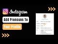 How to Add Pronouns on Instagram ! 2023