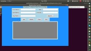 Portfolio 001 - python3, Tkinter and openpyxl (sample registration system)
