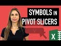 How to Use Symbols and Icons Instead of Text in Excel Slicers