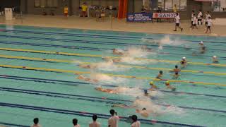 【レース映像】男子4×25mマネキンリレー 決勝 2018年全日本プール　2018 Japan national champs manikin relay final.