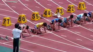 北九州市民選手権陸上競技大会2018/06/3 男子100ｍ　1組