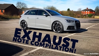 Audi RS3 Exterior Exhaust Note Compilation - LOUD 5cyl