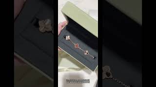 Van Cleef NEW Rose Gold \u0026 Carnelian Vintage Alhambra bracelet Unboxing