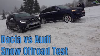 Audi Q7 Quattro vs Dacia Duster Snow Offroad 2021 PART 2