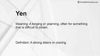 Yen Meaning