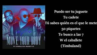 Move your body (letra) - Wisin ft. Bad Bunny, Timbaland