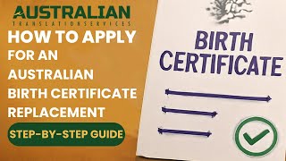 Australian Birth Certificate Replacement – Easy Step-by-Step Process
