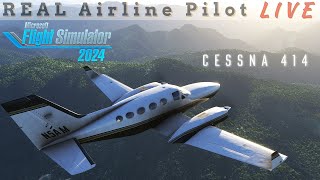The Best Twin Prop in MSFS 2024 | Exploring NewZealand | Real Airline Pilot | Cessna 414 | #msfs2024
