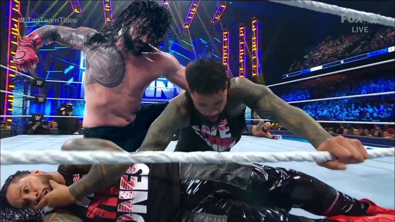 Roman Reigns Attacks Jey Uso Jimmy Uso Wwe Smackdown 2023 Highlights