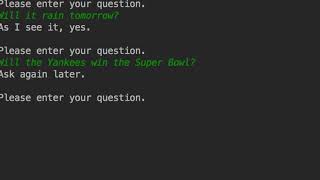 Magic 8 Ball Java Program