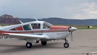 Sedona Airport Bellanca Super Viking taxing into to the fbo