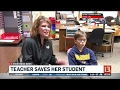 Teacher saves choking student