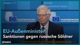 Pressekonferenz nach EU-Außenministertreffen mit Josep Borell am 14.12.21