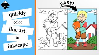 Add Color To Line Art Quickly & Easily In Inkscape