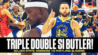 WOW! FIRST TRIPLE DOUBLE ni Jimmy Butler sa Warriors! 12-1 na with Butler! Warriors vs Blazers