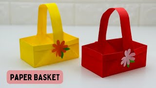 DIY MINI PAPER BASKET / Origami Basket DIY / Paper Craft / Easy craft ideas / Paper Craft New
