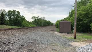 NS 1129 \u0026 DC to AC 4055 Lead Eastbound Container \u0026 Trailer Train at Lake Street