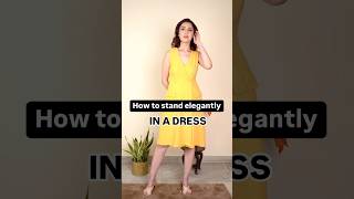 How to stand elegantly in a dress #elegant #classy #dress #etiquette #oldmoney #shorts