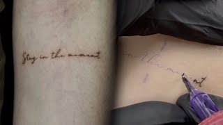 How To Make  Fine Line Tattoo Time Lapse