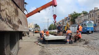 Робота будівельників на Замостянській (21.07.2018)