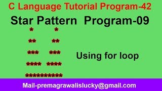 Star Pattern In C programming| Program-42|star pattern program-09