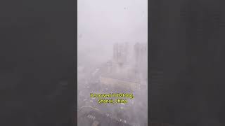 10月1日，中國，山西大同，下雪On October 1, it snowed in Datong, Shanxi, China