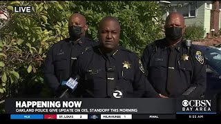 Oakland Police Chief LeRonne Armstrong News Conference On Officer Shooting, Standoff