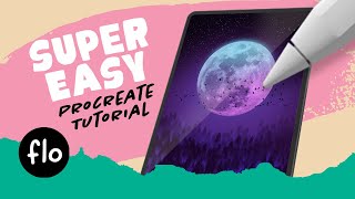 Super Easy Drawing in PROCREATE for Beginners #Shorts