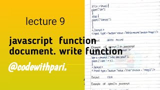 document write function in javascript |lecture 9|web development course