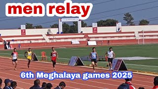 4x100m relay men heat | 6th Meghalaya games 2025 | Wahiajer Stadium