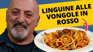 Linguine alle vongole in rosso