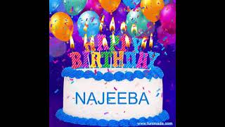 Najeeba Happy Birthday Song'' Happy Birthday to you'' najeeba
