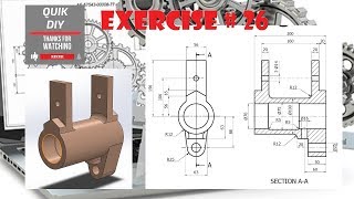 Solidworks CAD Tutorial exercise #26 for beginners
