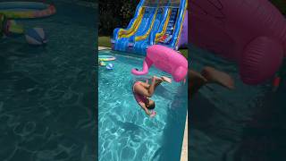 Kiki Does a FRONT FLIP into the POOL