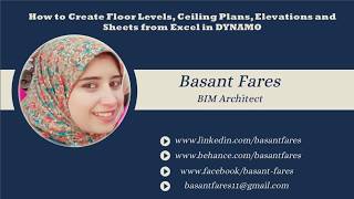 How to Create Floor Levels, Ceiling Plans, Elevations and Sheets from Excel in DYNAMO.