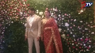 Actor Arya Sayesha Wedding Reception Video in Chennai | Arya and Sayesha Marriage Video |STV