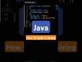 Java How To Split A String