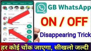 GB Whatsapp Disappearing Messages New Updates | GB Whatsapp New Features | GB Whatsapp Setting l