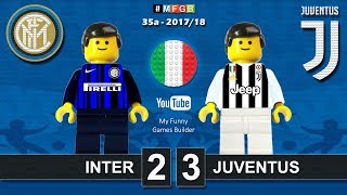 Inter Juventus 2-3 • Serie A 2018 (28/04/2018) goal highlights sintesi Inter Juve in Lego Calcio