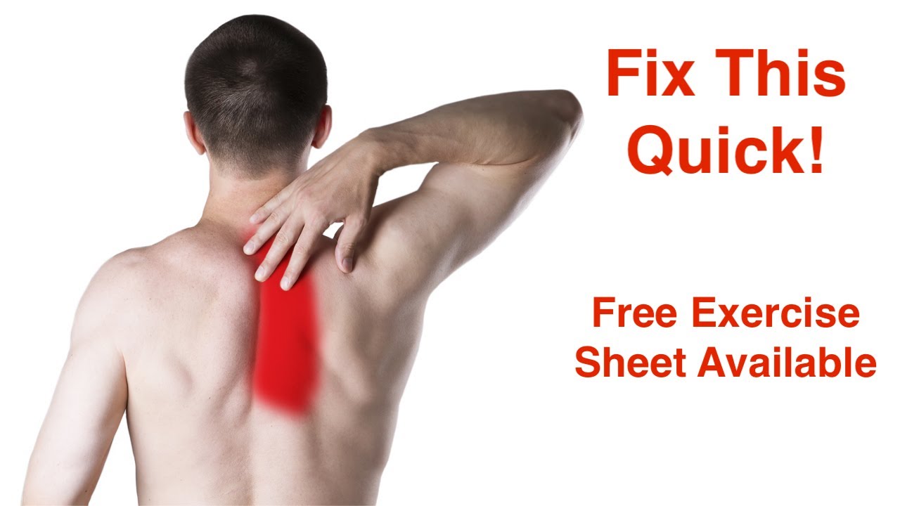 Fix Pain Between Shoulder Blades (FREE Exercise Sheet!) - YouTube