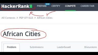 SQL : African Cities I | HackerRank | SQL query, SQL basics