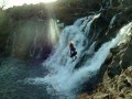 jumping into Angel's Pool - Victoria Falls - Zambia