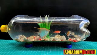 Membuat aquarium dari botol bekas | How to make an aquarium from used bottles