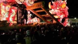 津沢夜高あんどん祭り2013清水対新西(2日目1本目)Tuzawa Yotaka Andon Festival