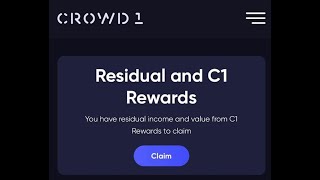 Crowd1 Residual and C1 Rewards Payout