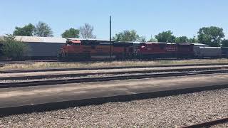 BNSF Manifest Train 1 and KCSM DPU’s Meridian MS